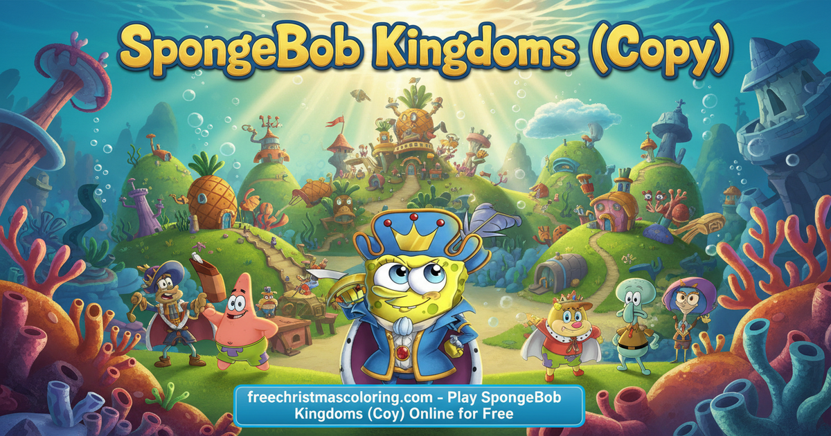 SpongeBob Kingdoms Copy game showing SpongeBob character with his clones in an underwater kingdom setting